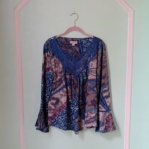 V Neck Lace Top